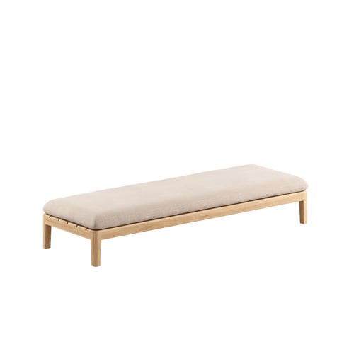 Banco estofado contemporâneo - CALYPSO 210 - Royal Botania - em tecido / com base em teca / em teca