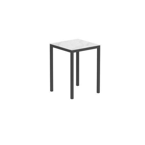 Mesa alta contemporânea - TABOELA - Royal Botania - em teca / em cerâmica / com base em alumínio