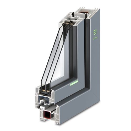 Janela em PVC - KF 694 - Kneer GmbH Fenster und Türen  - de abrir / com vidro triplo