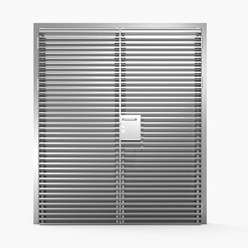 Porta de entrada - TWO-PANEL : 624 - MLL-HAMBURG® - em alumínio / de abrir / sem vidros