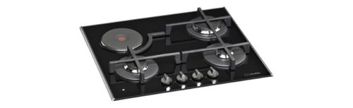 Cooktop a gás - TV 631 E (BK) GH  - Scholtès - 4 bocas / de embutir / com botões