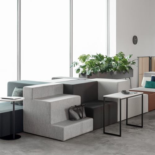 Banco estofado modular - RISE - Allsteel - contemporâneo / em tecido / com base em laminado