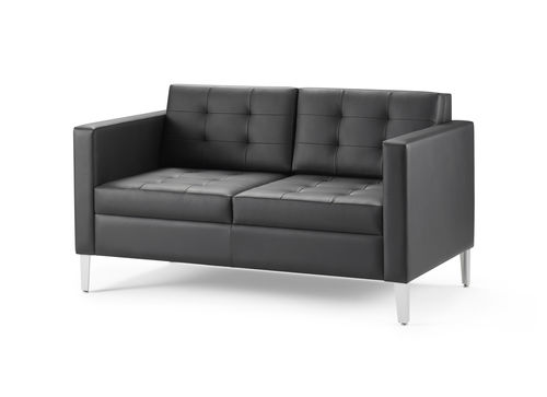 Sofá contemporâneo - CIJI - Gunlocke - em couro / com almofada removível / com braços