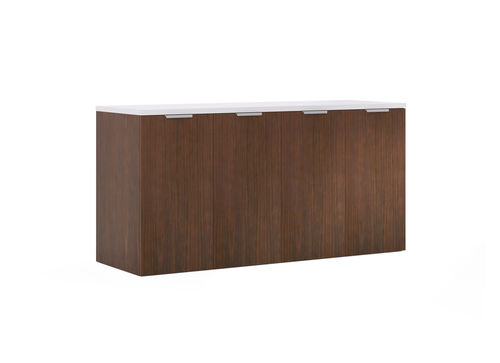 Armário de arquivo baixo - CONVERGE - Gunlocke - laminado / em madeira / com portas de correr