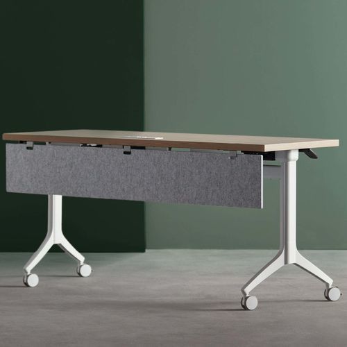 Mesa para treinamento moderna - TRIBUTAIRE&trade; - KI - em laminado / retangular / com rodízios