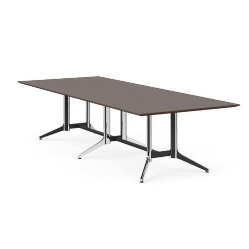 Mesa de conferências contemporânea - TRIBUTAIRE&trade; - KI - em laminado / com base metálica / retangular