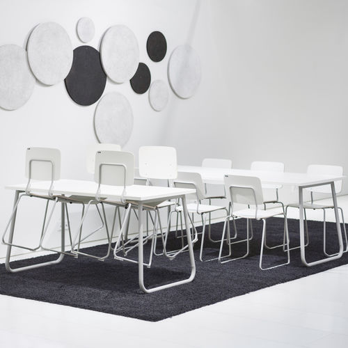 Mesa de trabalho contemporânea - PISA 1400 - ISKU - em laminado / em laminado melamínico / metálica