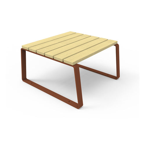 Mesa de centro moderna - FEEL - GUYON - metálica / em madeira / com base metálica