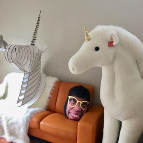 Escultura em cartão - MERLIN UNICORN HEAD  - cardboard safari - de parede