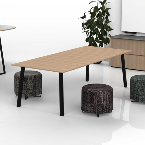 Mesa de reunião contemporânea - Two4Six™ - Nucraft - com folheado de madeira / em faia / em madeira de freixo