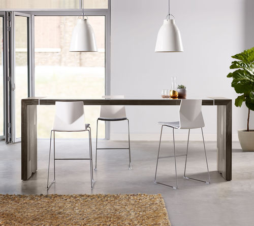 Mesa alta contemporânea - TESANO - Nucraft - em madeira / retangular / da linha comercial