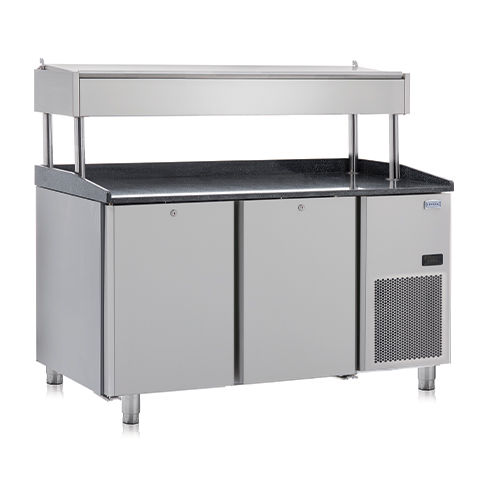 Bancada de preparação refrigerada - CHMG Series - Kristal Endustriyel A.S. - em aço inoxidável / com compartimento de arrumação / profissional