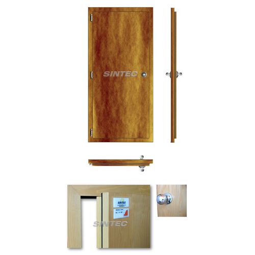 Porta industrial de abrir - TCM - SINTEC INSONORIZACIÓN - em aço / acústica / com vidro