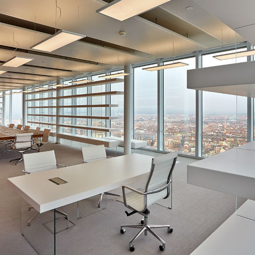 Cadeira de escritório design - UNA - ICF - para ambiente interno / em tela / em couro