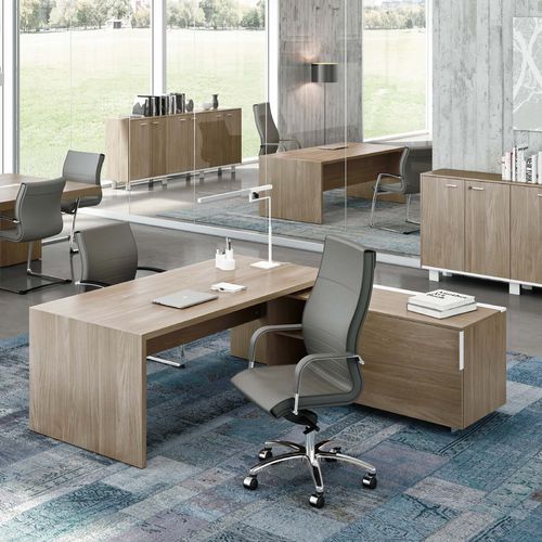 Mesa executiva - T45   - Quadrifoglio Sistemi d'Arredo - de piso / contemporânea / metálica