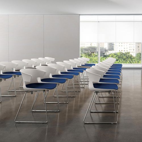 Cadeira de conferência contemporânea - COVE  - Quadrifoglio Sistemi d'Arredo - para ambiente externo / para ambiente interno / em tecido