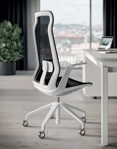 Cadeira de trabalho em tela - ODE - Quadrifoglio Sistemi d'Arredo - com base em estrela / com rodízios / giratória