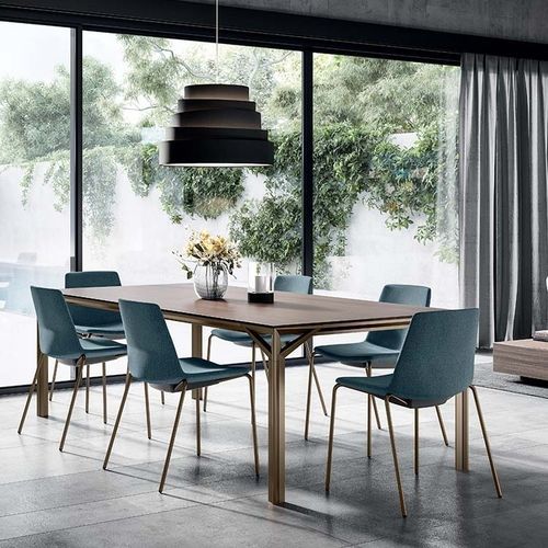 Mesa de trabalho contemporânea - EIGHT - Quadrifoglio Sistemi d'Arredo - em nogueira / em madeira laqueada / em laminado melamínico