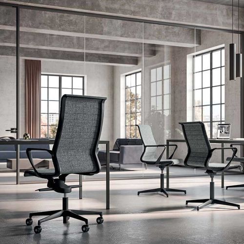 Cadeira executiva contemporânea - DINAMICA  - Quadrifoglio Sistemi d'Arredo - em couro / em tela / em nylon