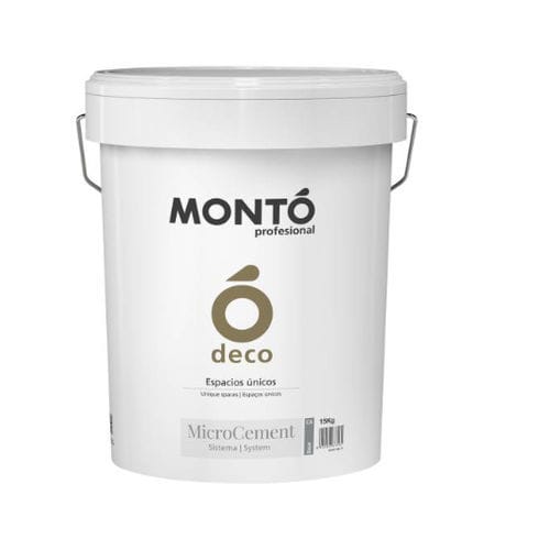 Reboco de acabamento - MICROCEMENT BASE - PINTURAS MONTO - de alisamento / para ambiente interno / para ambiente externo