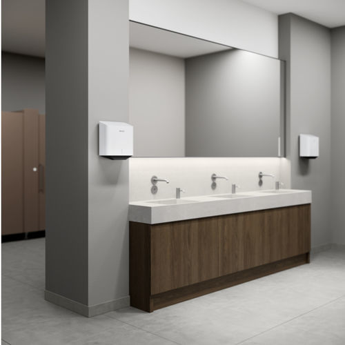 Secador de mãos eletrônico - ULTRONIC PLUS - STIEBEL ELTRON - de parede / metálico / de alta velocidade