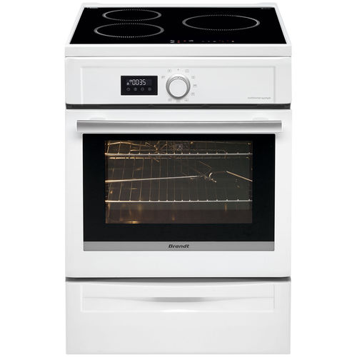 Fogão de indução - BCI6653W - Brandt - 3 bocas / 1 forno / autolimpante pirolítico