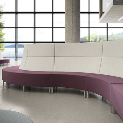 Banco estofado modular - UNIFY - Office Furniture Group - contemporâneo / em espuma de poliuretano / da linha comercial