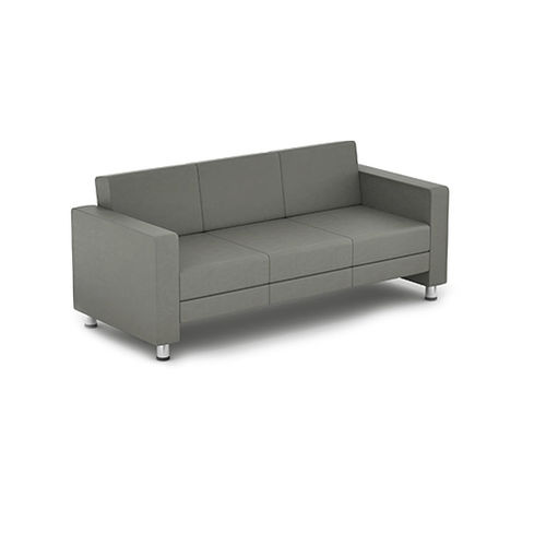 Sofá contemporâneo - TRIBUTE - Office Furniture Group - em couro / marrom / cinza