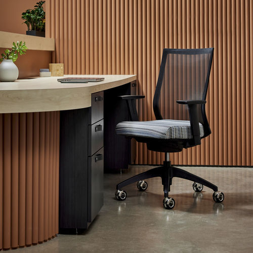 Cadeira de trabalho em nylon - HELIO™ - KIMBALL Office - ergonômica / ajustável / preta