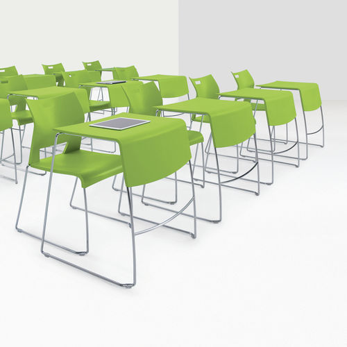 Mesa para treinamento contemporânea - DUET™ - GLOBAL totaloffice - em laminado / com base metálica / retangular