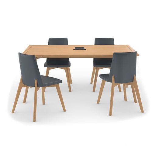 Mesa contemporânea - ETTA - AGATI - em madeira maciça / com base em madeira maciça / retangular