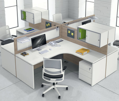 Estação de trabalho - ATLANTE - ALEA - contemporânea / em laminado melamínico / de canto