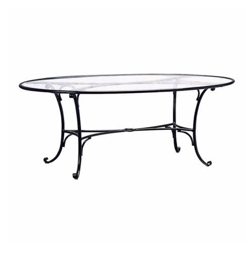 Mesa de jantar clássica - ROMA  - BROWN JORDAN - em alumínio / redonda / oval