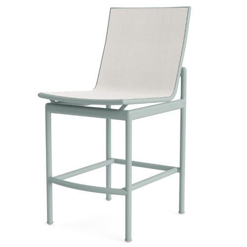 Banqueta alta contemporânea - Sonora Sling - BROWN JORDAN - em tecido / com base metálica / sem braços
