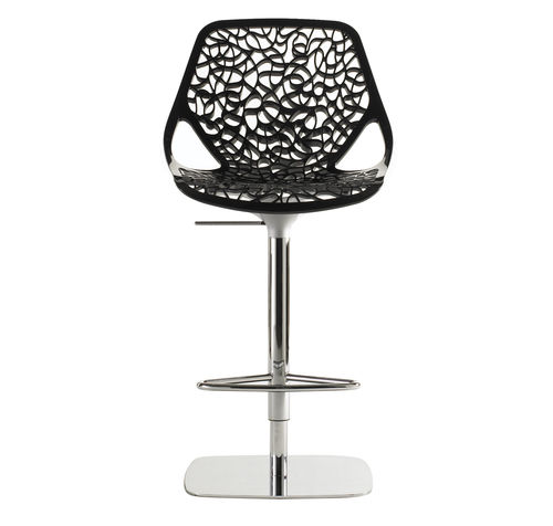 Cadeira alta de design original - CAPRICE - LOEWENSTEIN - metálica / com pé central / da linha comercial