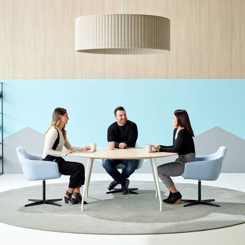 Mesa de reunião contemporânea - Aire  - schiavello - em carvalho / em madeira pintada / em laminado