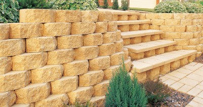 Bloco de concreto maciço - GARDENWALL® - Cultured Stone Products - para parede de retenção