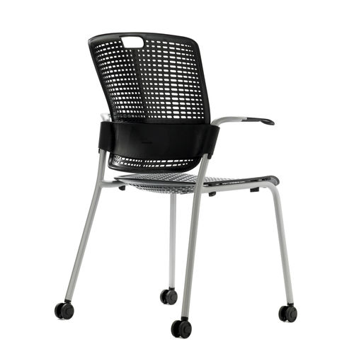 Cadeira para interlocutor contemporânea - CINTO - Humanscale - para ambiente interno / em tela / metálica
