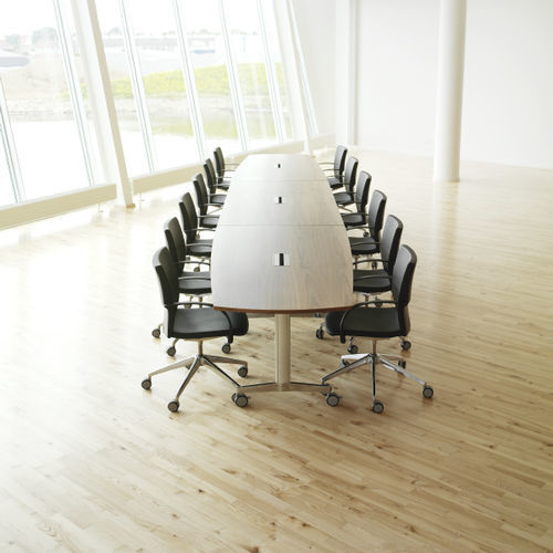 Mesa de reunião contemporânea - MR145AJA2MANN000NAB - HOWE - com folheado de madeira / em laminado / em laminado melamínico