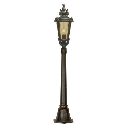 Poste balizador de iluminação de jardim - BALTIMORE - Elstead Lighting Ltd - clássico / em aço / em vidro