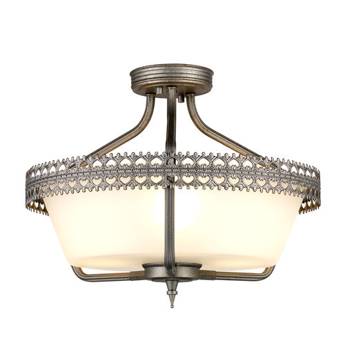 Plafon clássico - CROWN  - Elstead Lighting Ltd - redondo / em aço / halôgeno