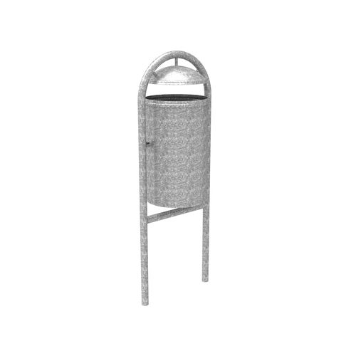 Lixeira pública - Vasura 60 O-D - ERLAU - de piso / em aço galvanizado / em aço