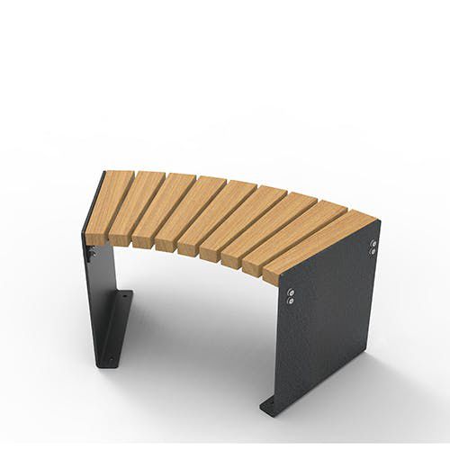 Banco contemporâneo - Olympia Luna 5499739 - ERLAU - em iroko / em bambu / metálico