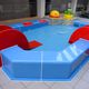 piscina interna / para parque aquático / elevada / em material plástico