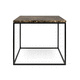 mesa lateral contemporânea / metálica / em mármore / quadrada