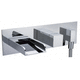 misturador monocomando para box de banheiro / para banheira / de parede / metálico