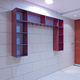 estante de parede / contemporânea / em laminado / da linha comercial