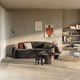 piso laminado em HDF / colado / efeito de madeira / efeito piso de madeira