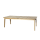mesa contemporânea / em teca / com base em teca / retangular