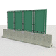 parede antirruído com painéis modulares / em PVC / em polipropileno / em tecido